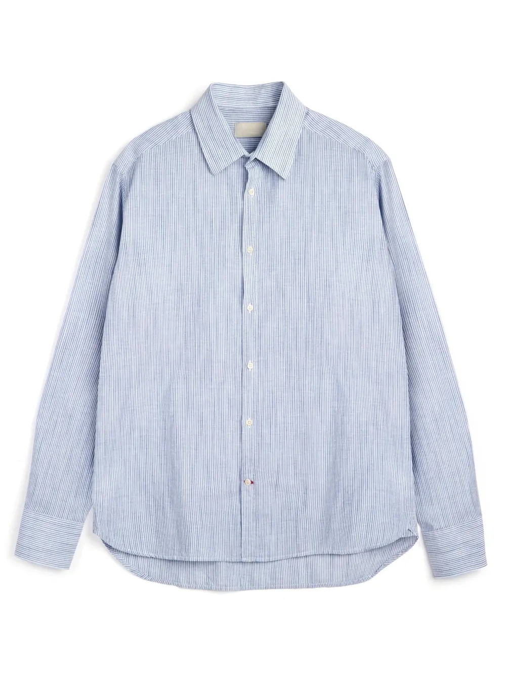Blue Long Sleeve Casual Style Cotton Shirt