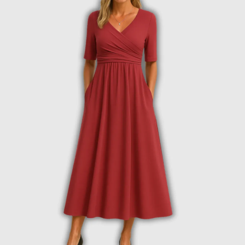Wrap Crossover Casual Dress