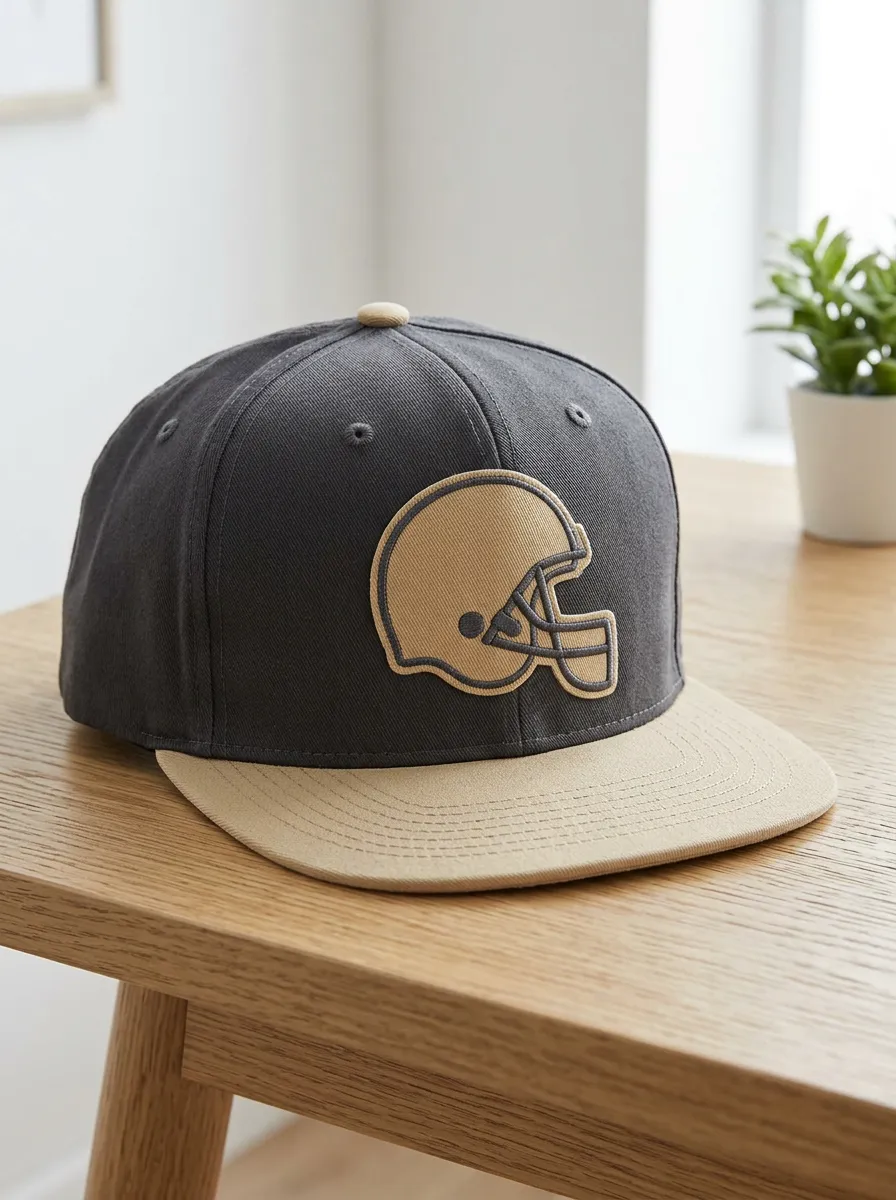 Men's Field Football Fan Helmet Logo Embroidered Snapback Cap