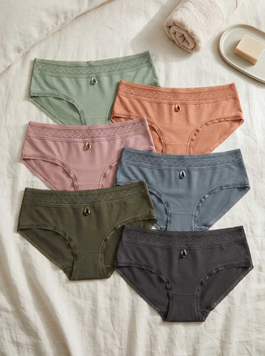 Women's Geometric-Lace Lace-Trim Briefs Set