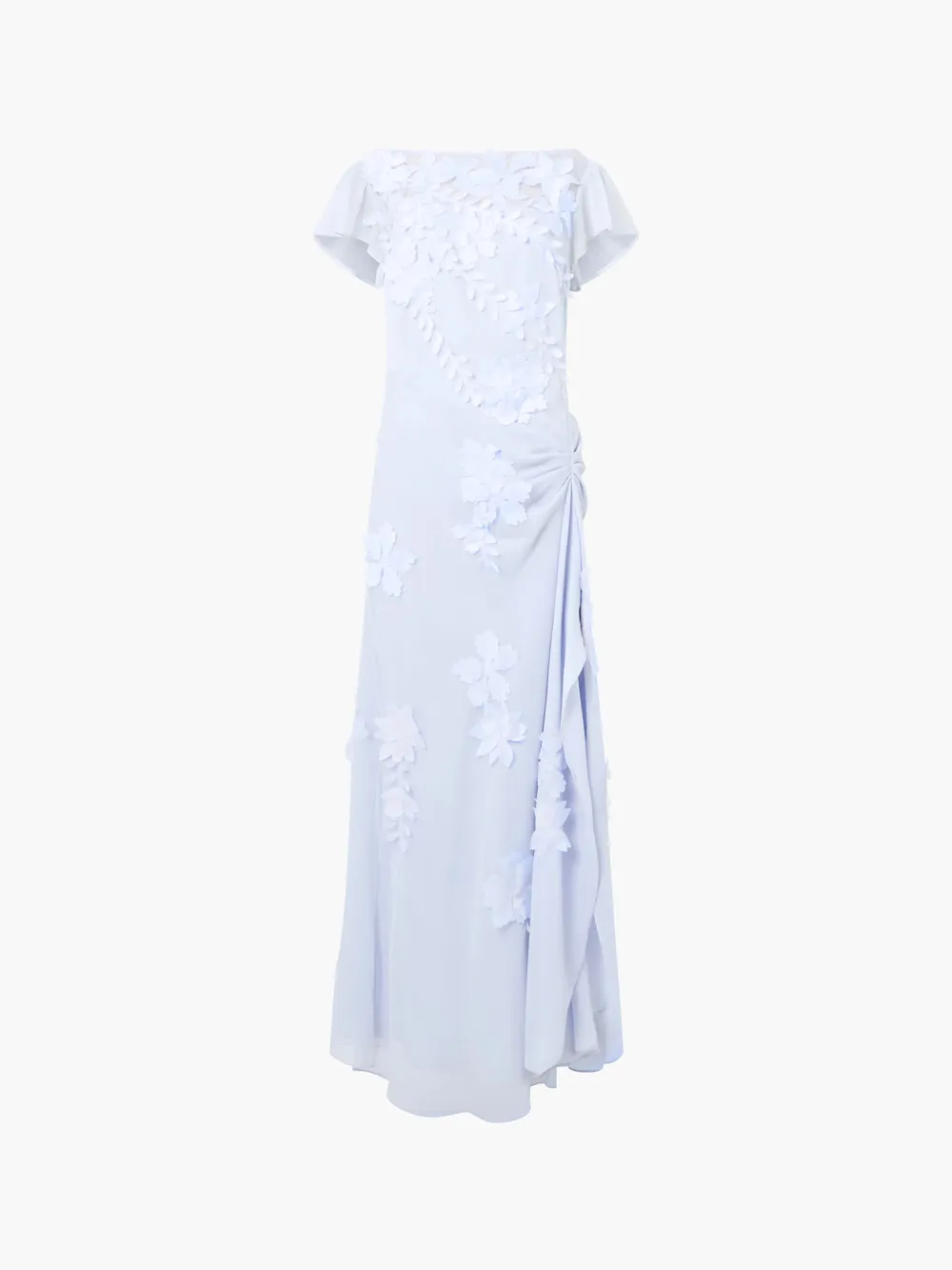 Elegant Chiffon 3D Floral Dress