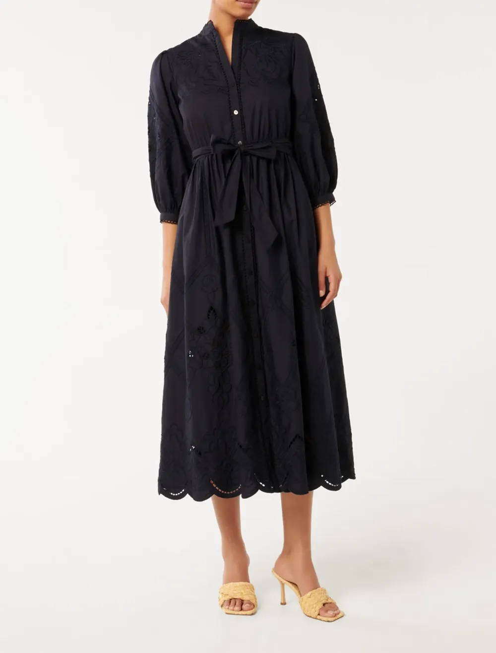 Solid Color Midi Dress