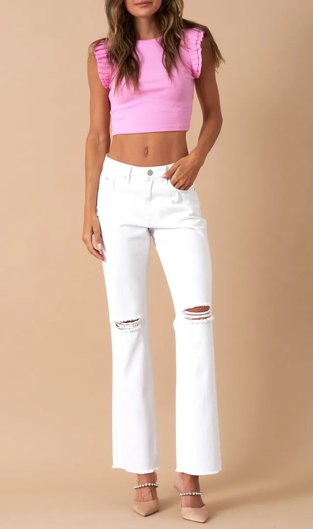 High Rise Slim Straight Relaxed Jeans