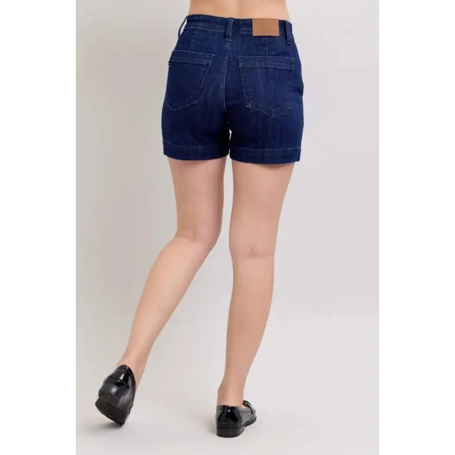 Easygoing High Waist Pocketed Denim Shorts