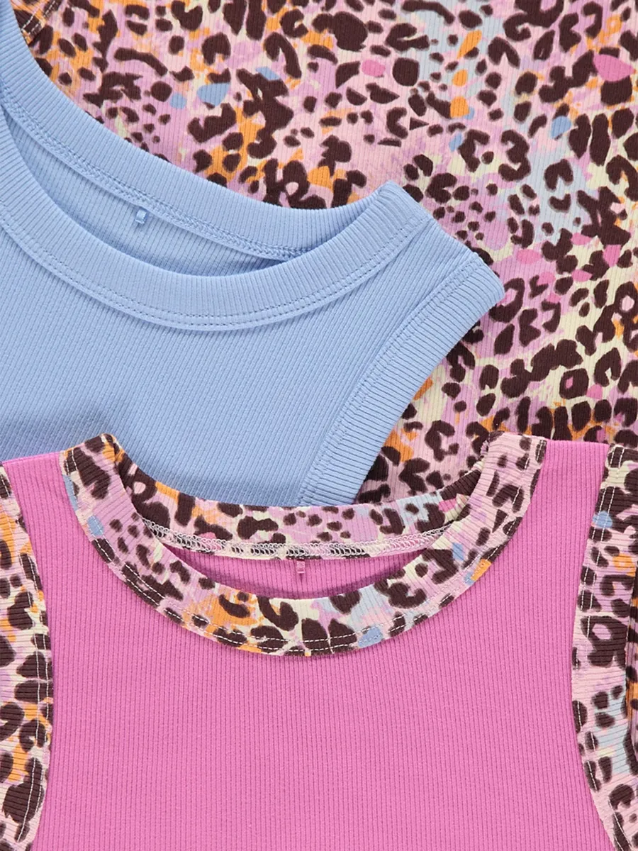 Leopard Print Vest 3 Pack