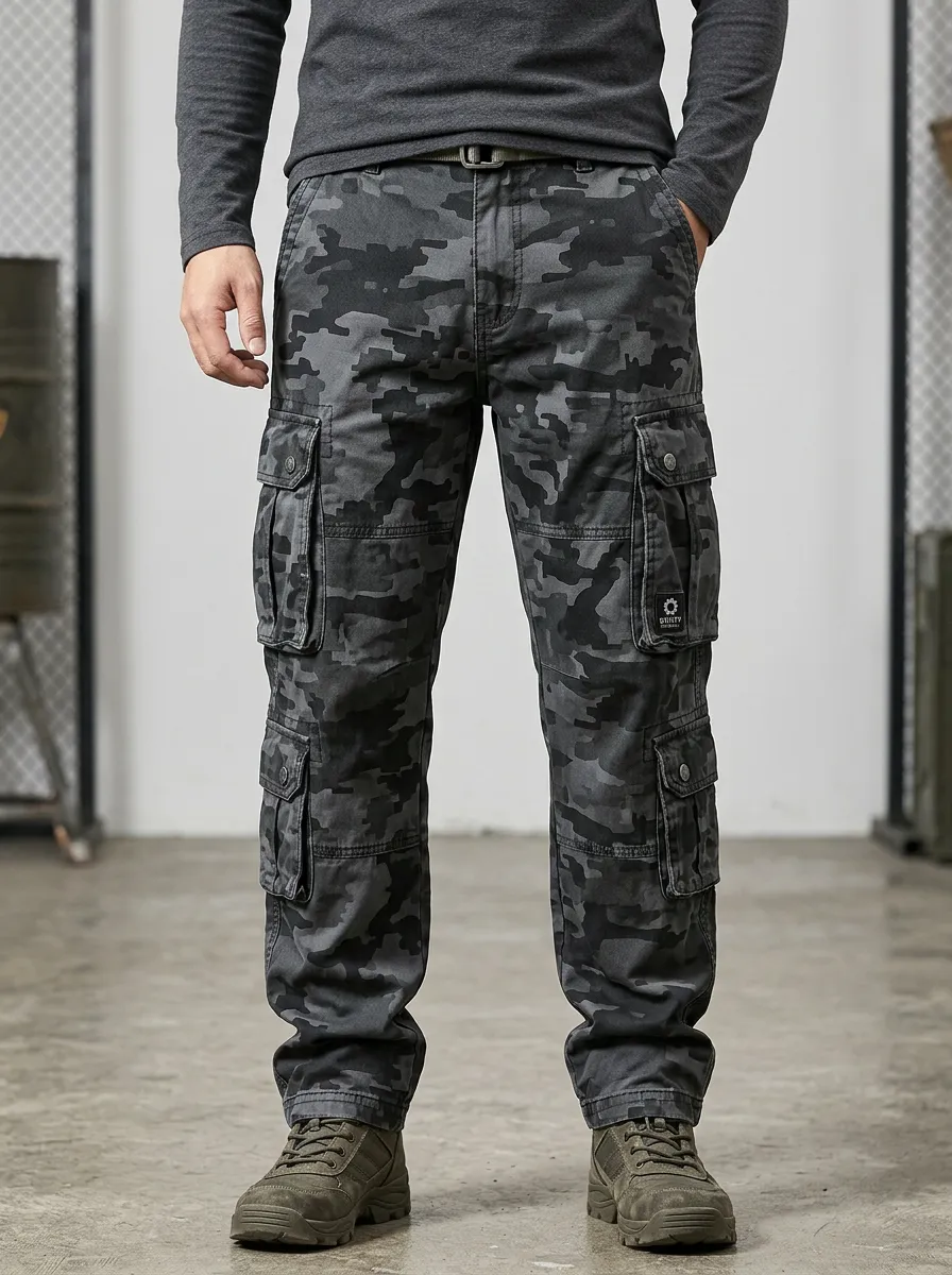 Utility-Driven Camouflage Camouflage Cargo Pants