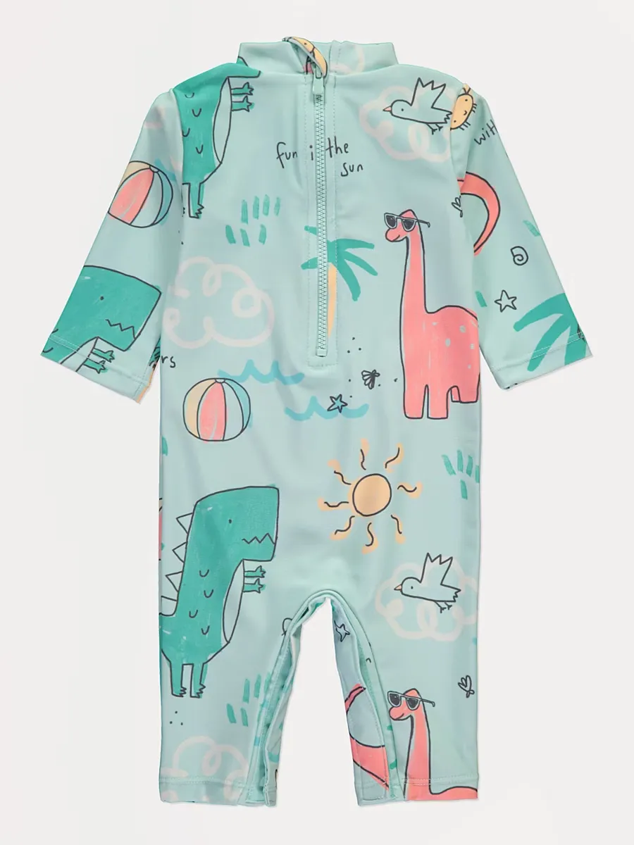 Green Dinosaur Sun Protection Rashsuit and Hat