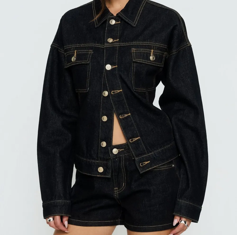 Raw Denim Cinched Jacket