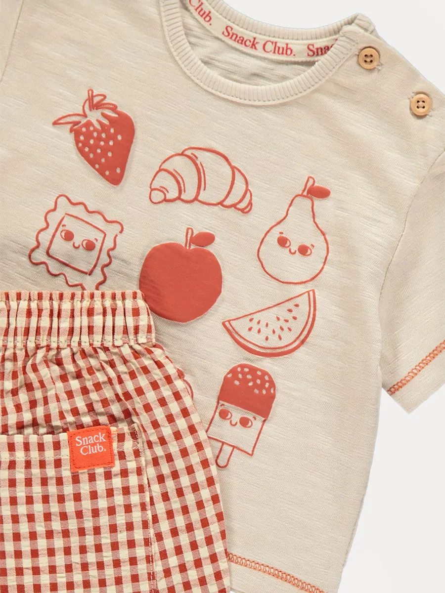 Tasty Treats T-Shirt and Gingham Trousers Outfit