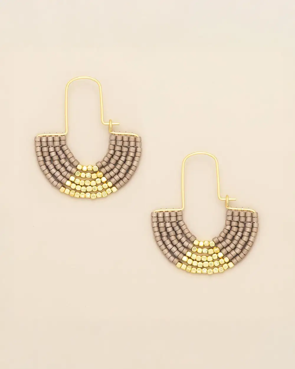 Glass Sculpted Hoop Earrings