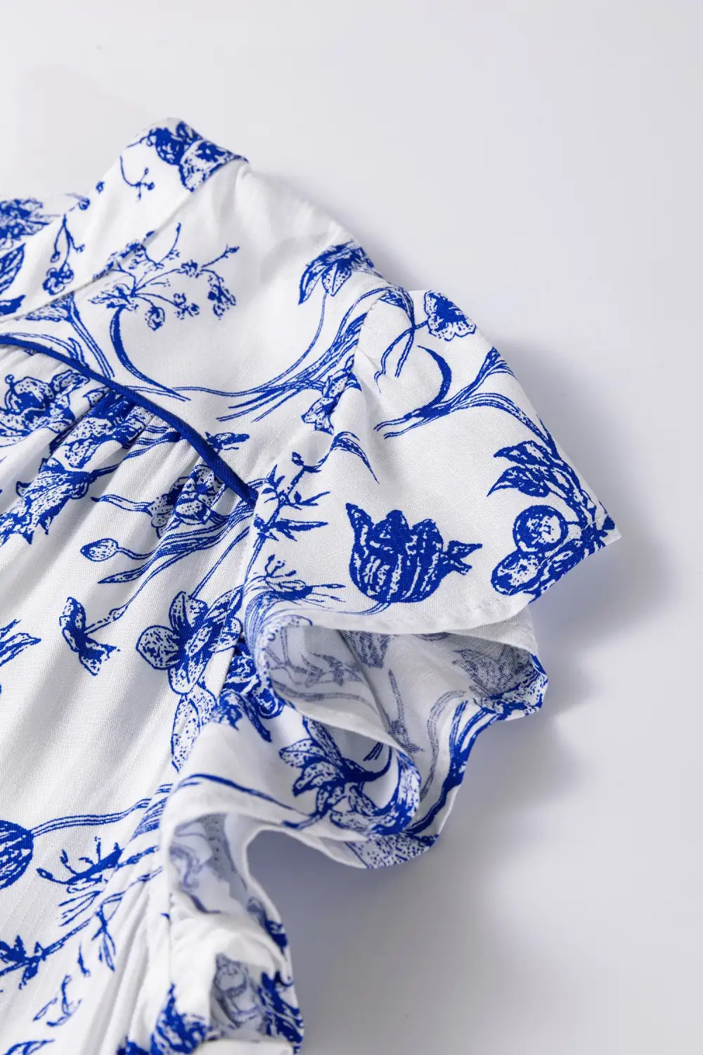 Polished Detail Floral Ruffle Tiered Midi Dress
