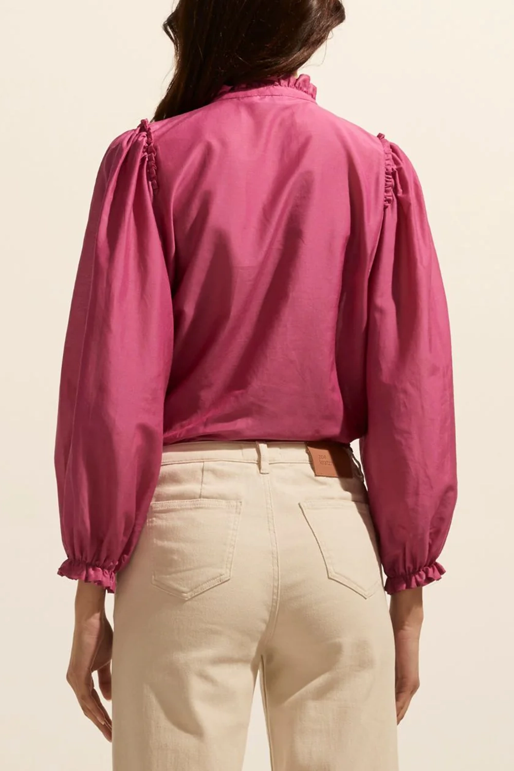 Pink Pintuck Long - Sleeve Button - Up