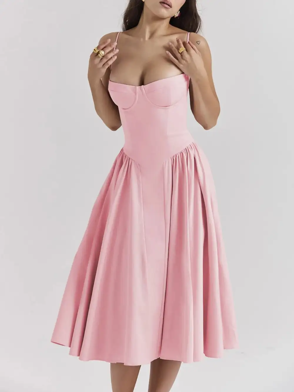 Ruched Sweetheart Neck Cami Dress