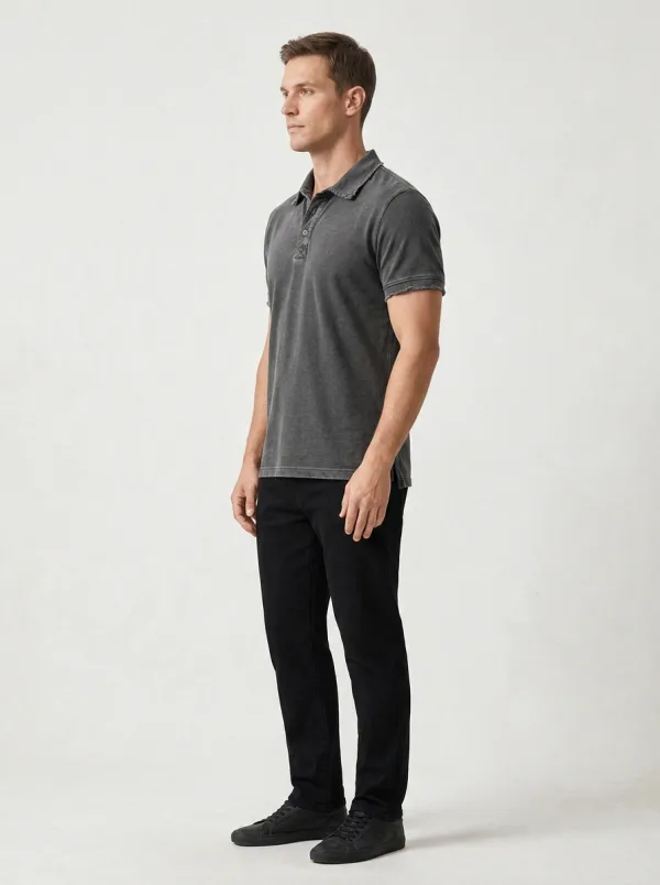 Refined Vintage-Inspired Men's Polo Shirt