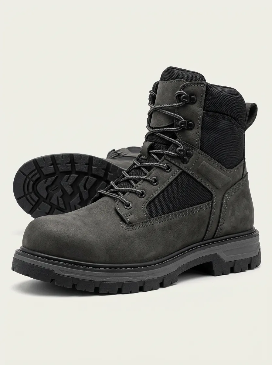 Men's Tactical Inspired Grey Work Boots