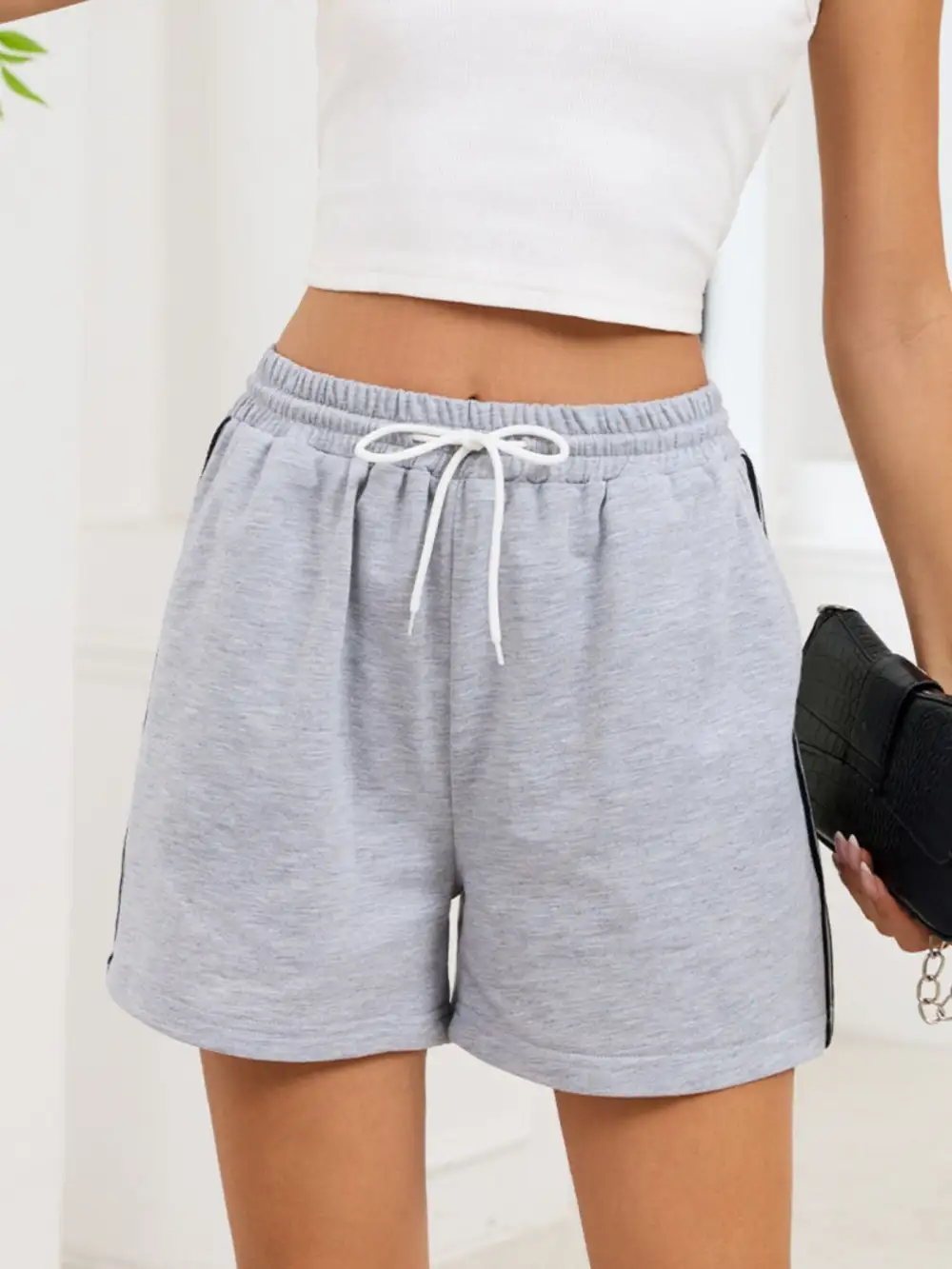 Boutique Drawstring Waist Shorts