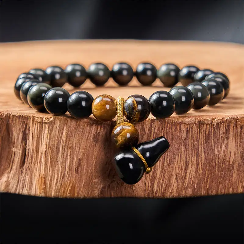 Obsidian Gourd Vintage Bracelet