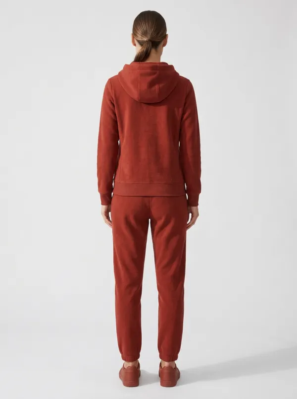 Women's Sun Embroidered Full-Zip Hoodie Jogger Set