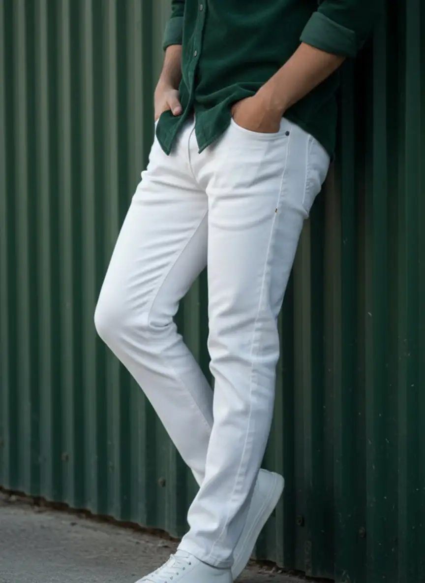 Slim-Fit Zipper-Fly Straight-Leg Jeans