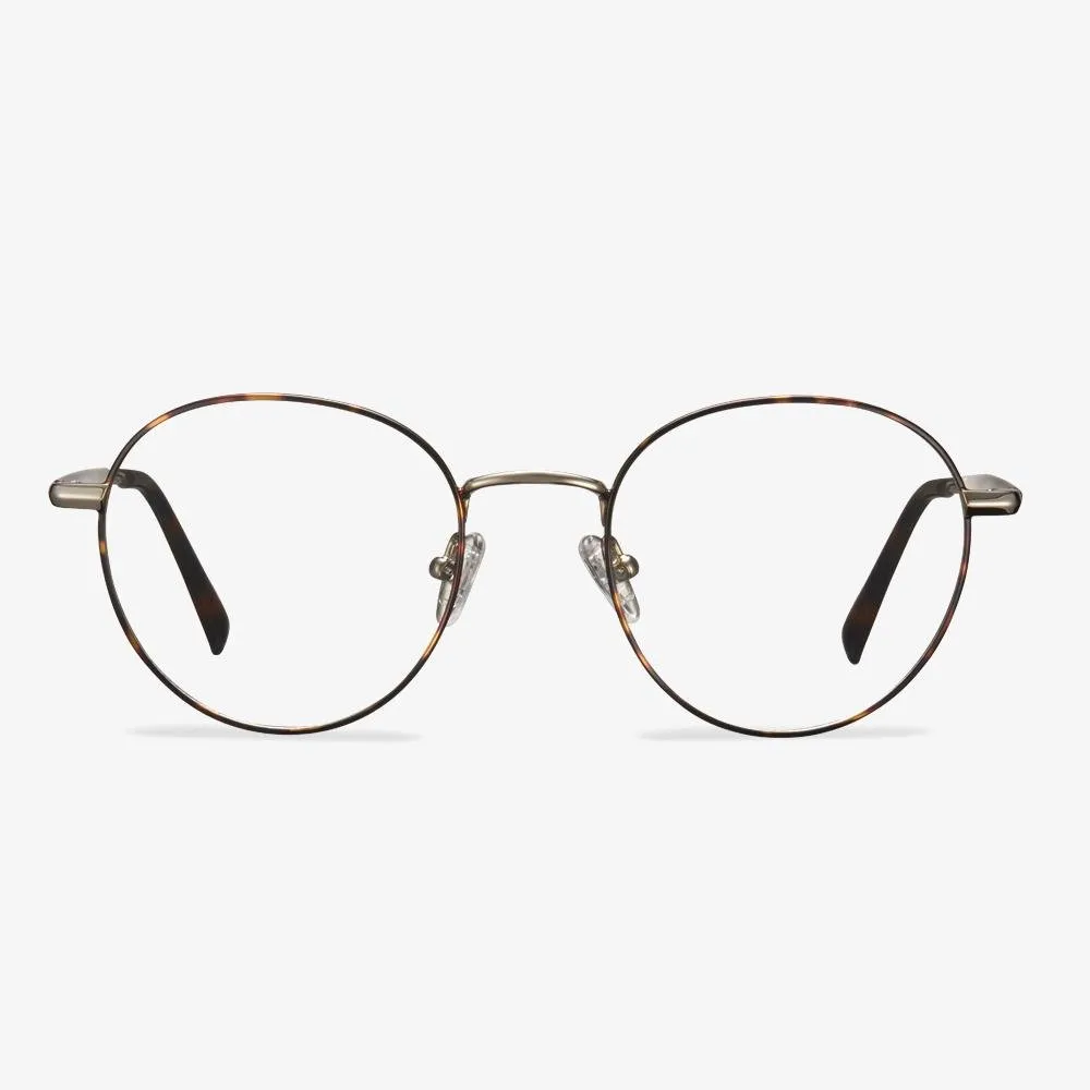 Round Full Rim Metal Blue Light Eyewear