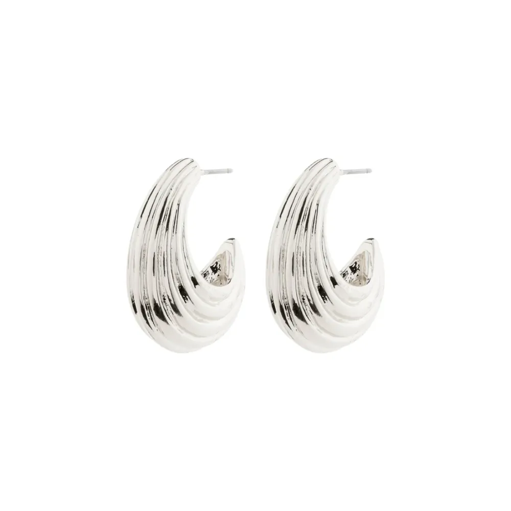 Textured Chunky Hoop Earrings