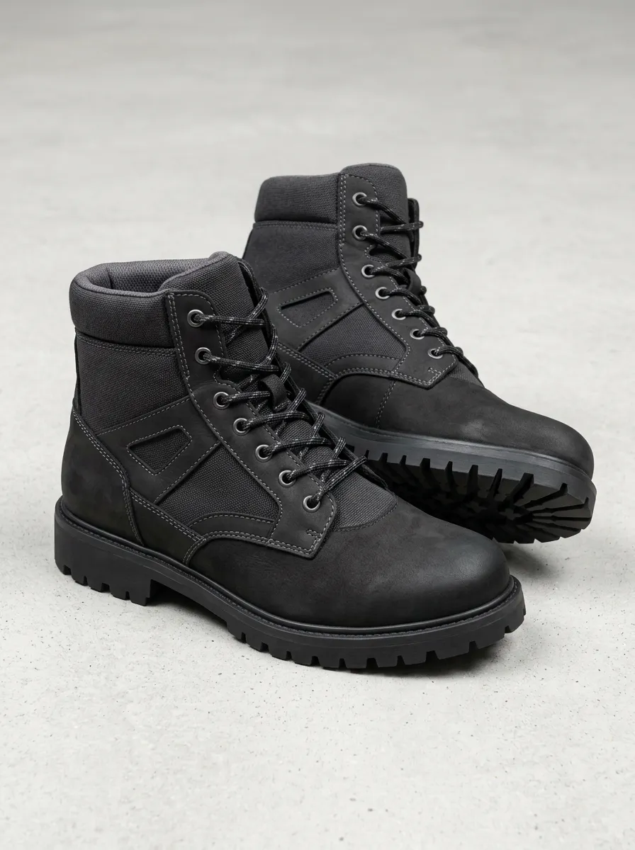 Unisex Tactical Style Matte Print Work Boots