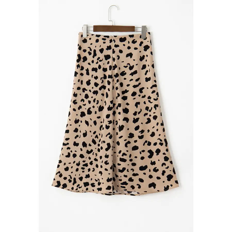 Slit Printed Midi Skirt