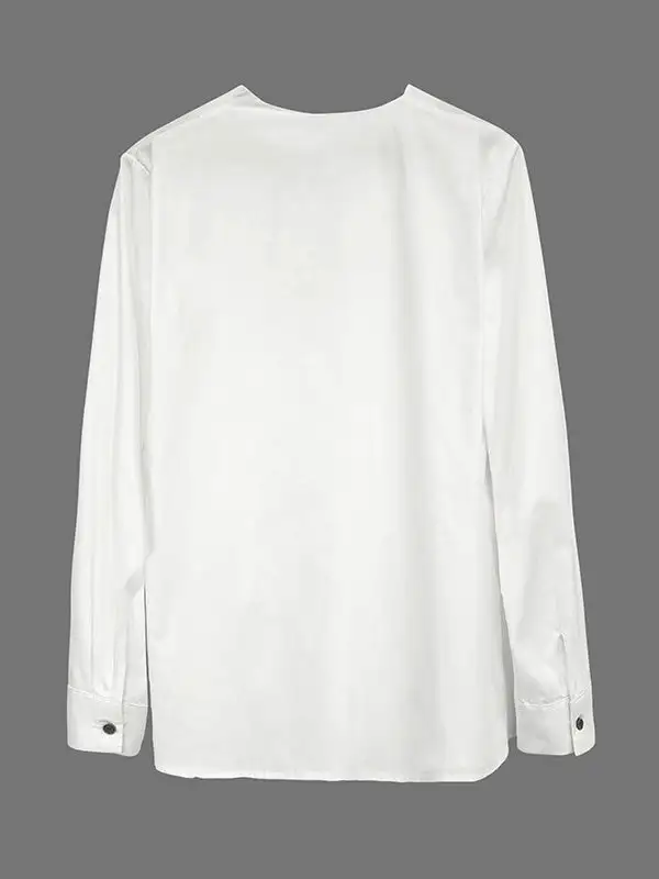Soft-Style Women's Buttoned Long-Sleeve Blouse