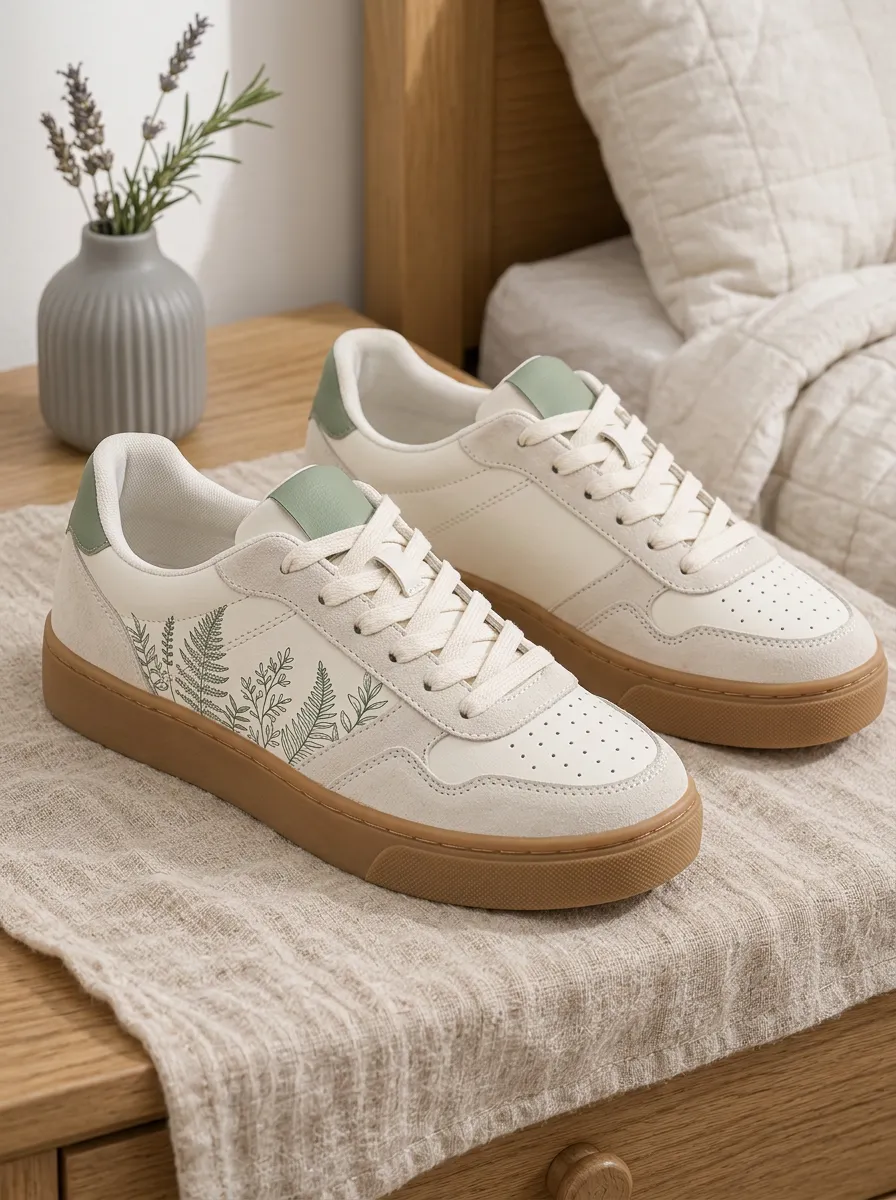 Women's Classic Nature Lover Fern Leaf Skate Shoes