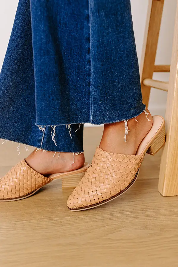 Woven Leather Mules
