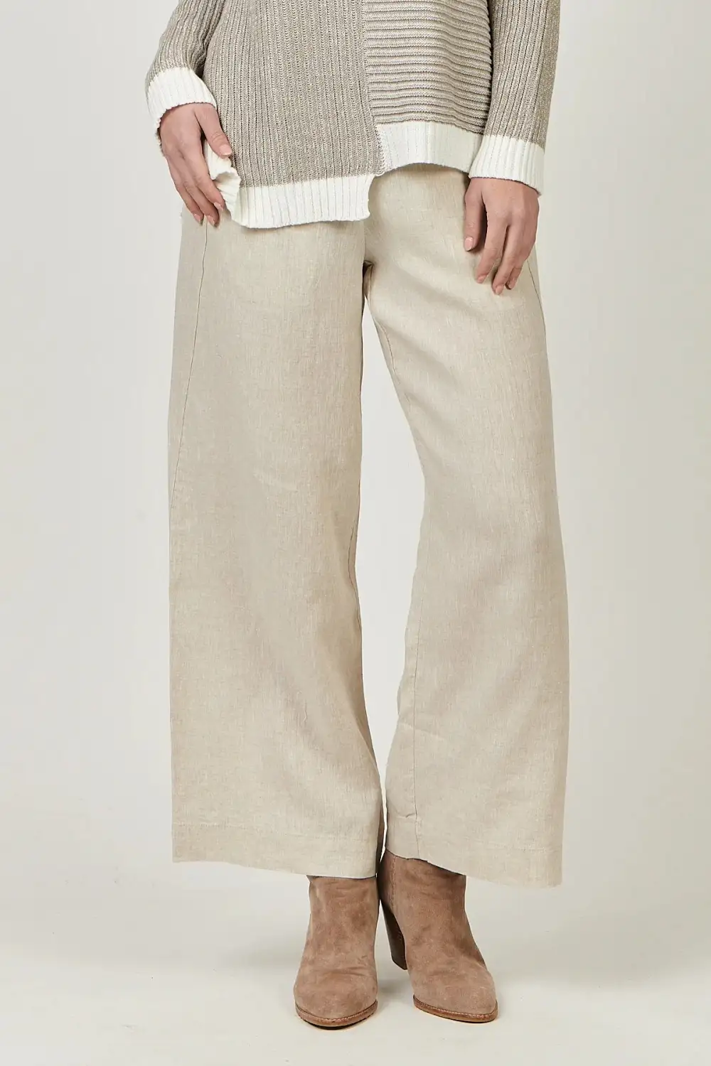 Ga398 Linen Pant Sand