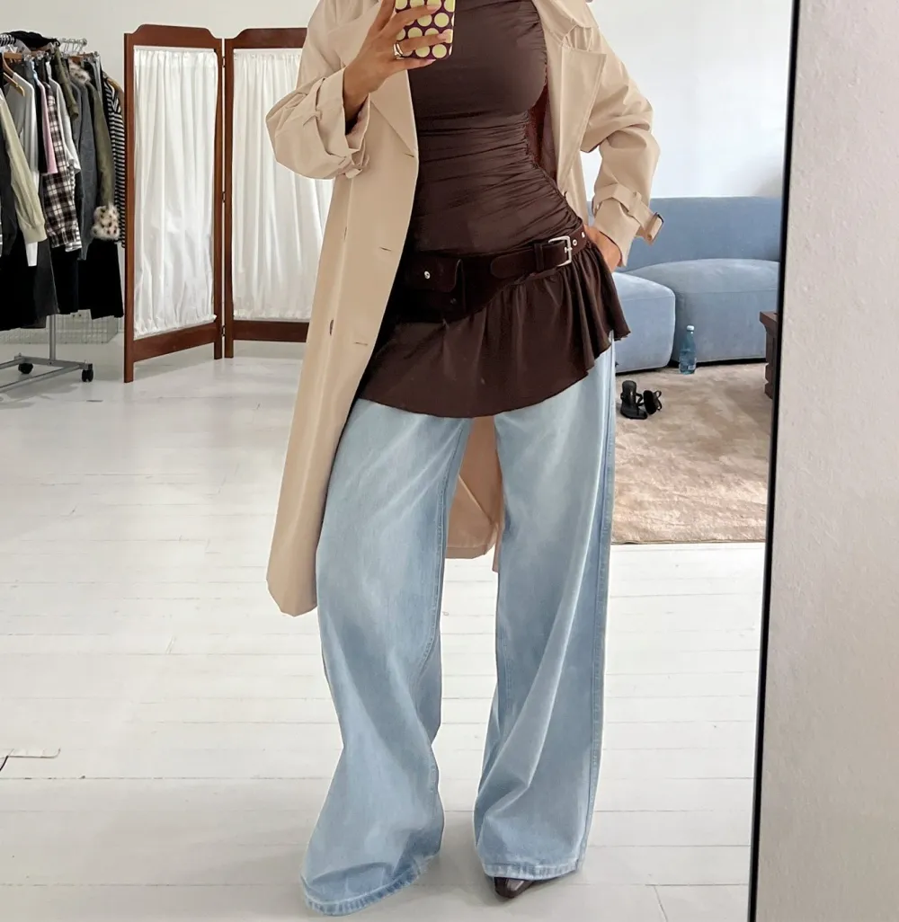 Beige Belted Trench Coat