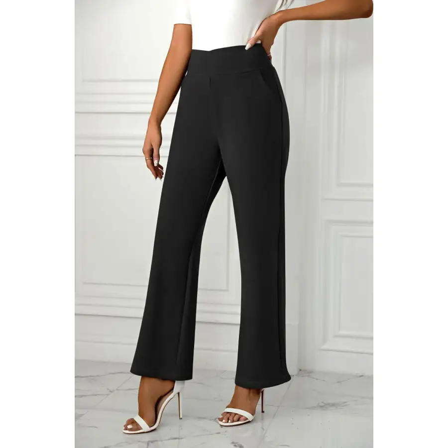 High Waist Straight Leg Pants