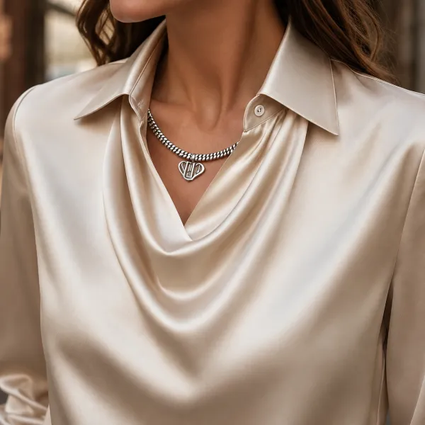Draped Flowing Relaxed Blouse