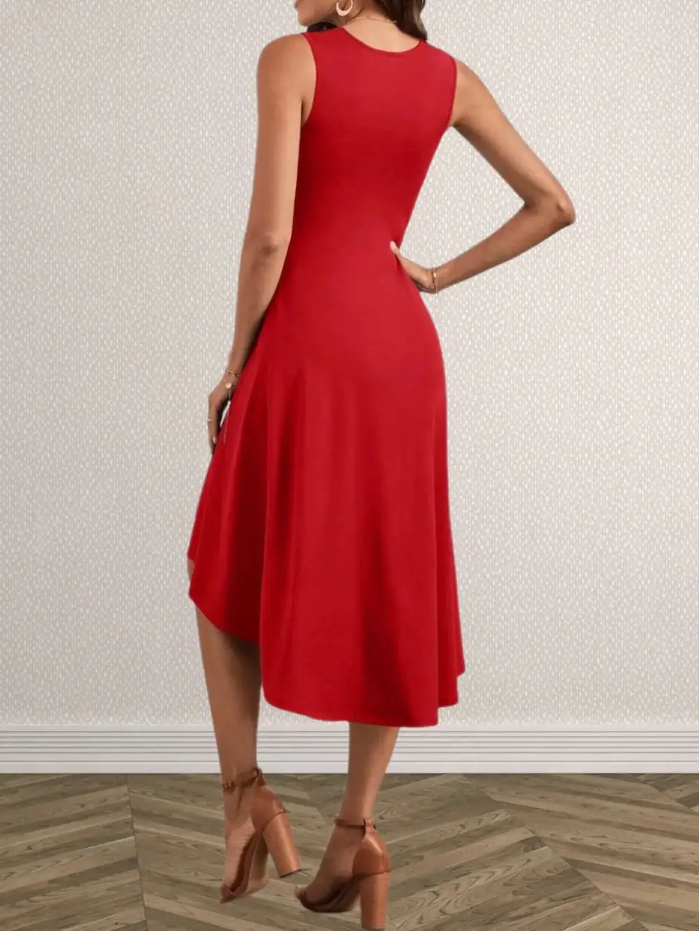 Round Neck A-Line Dress