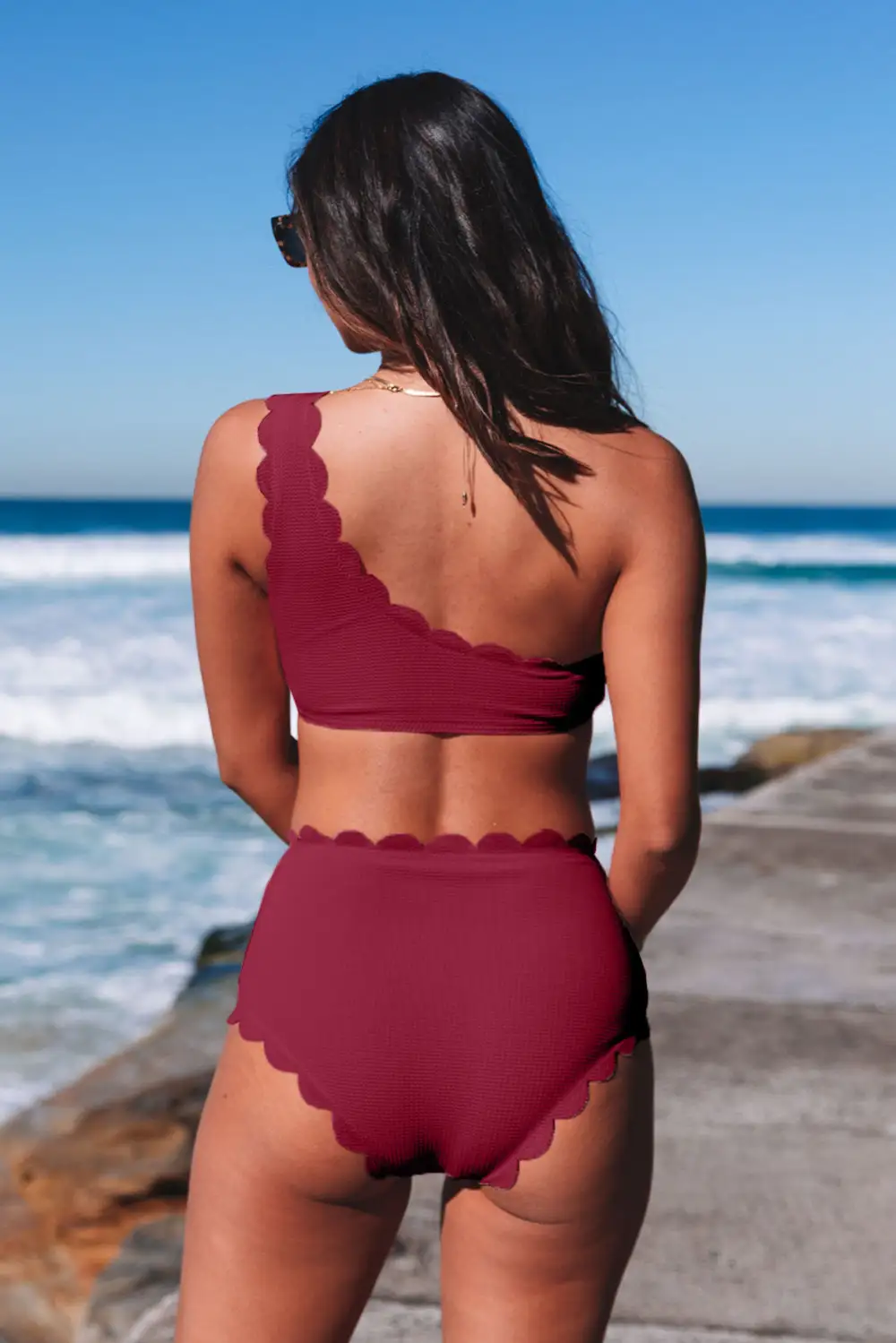 Swimwear Solid Decoration Bodycom Active Bikinis