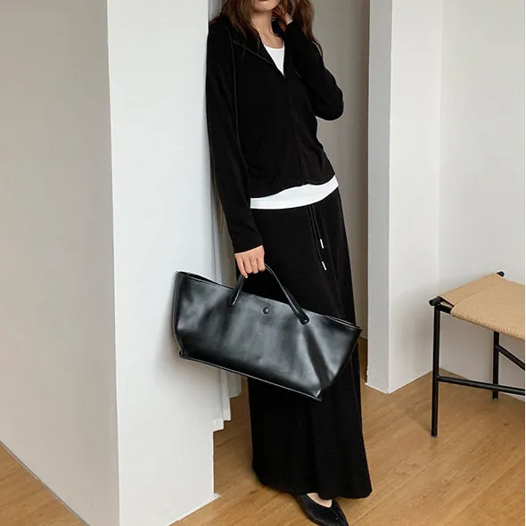 Casual Hoodie And Drawstring Skirt Two-Piece Set