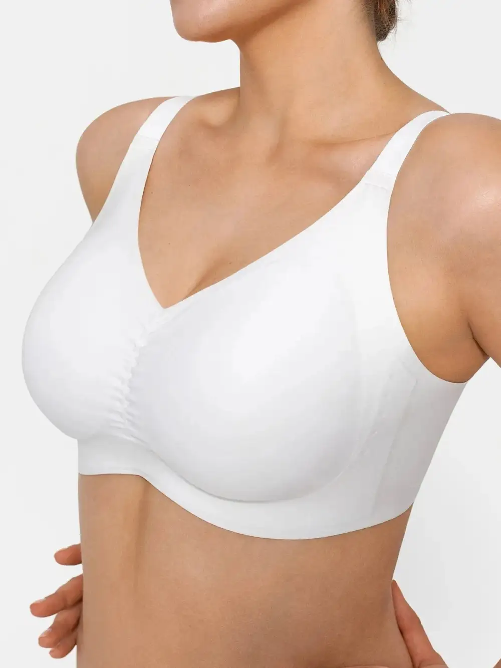 Seamless Wireless Ruched Comfort Bra