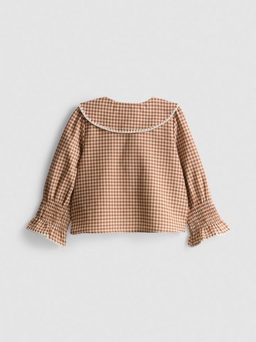 1-12yrs | The Edit Cotton Rich Gingham Check Blouse detail 3