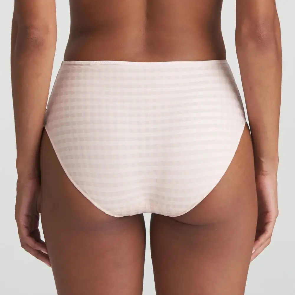 Women's Full Coverage Elastic Waistband Cotton Gusset Floral Embroidery Cotton Checkered Retro Detail Soft Fabric Stretch Fit Brief Panty