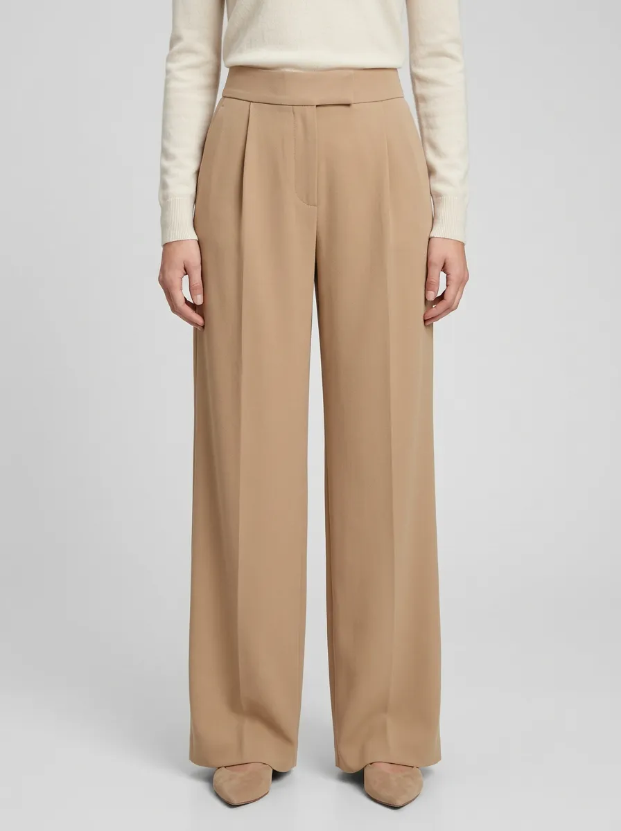 Modern Printed Wide-Leg Trousers
