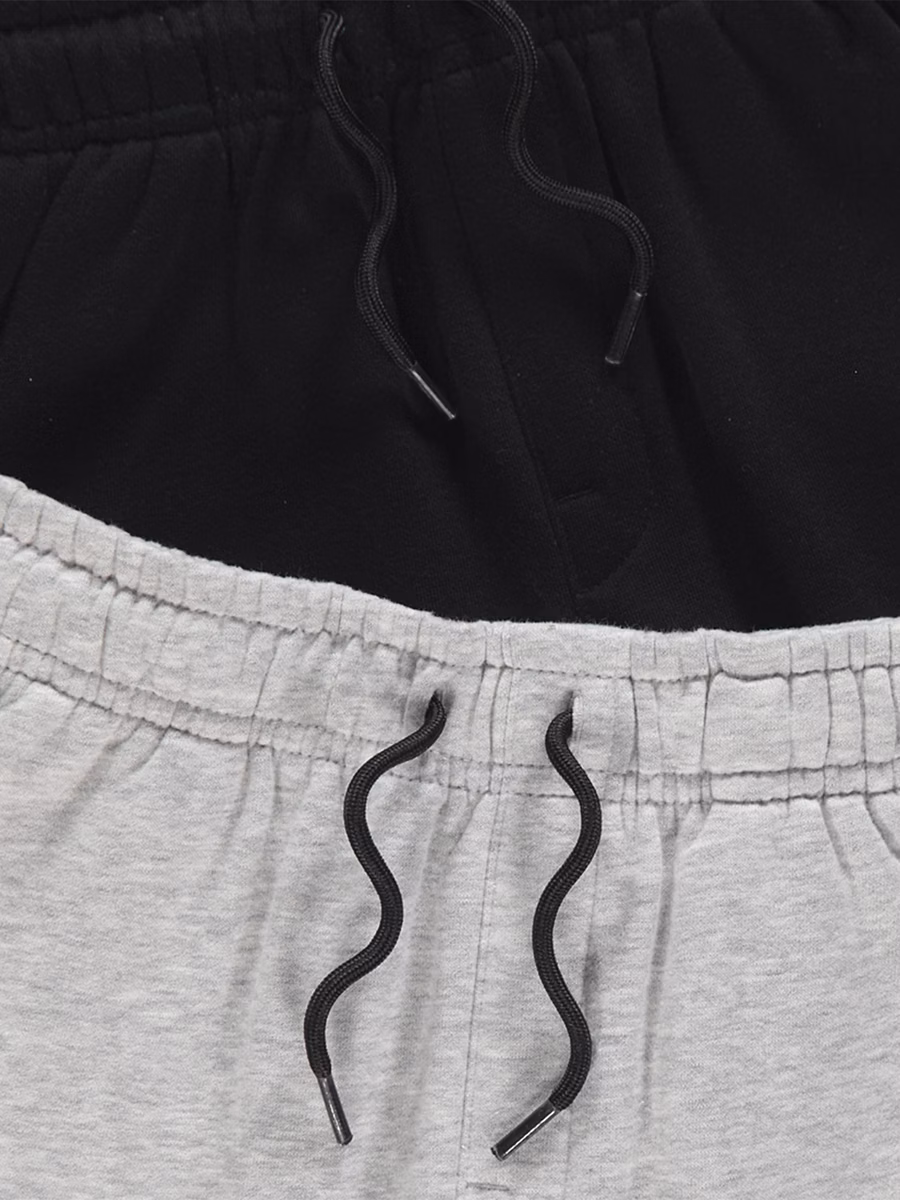 Black and Grey Long Jersey Jogger Shorts 2 Pack detail 1