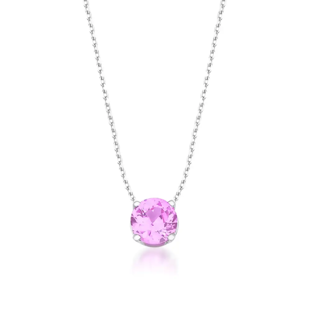 Sapphire Solitaire Necklace