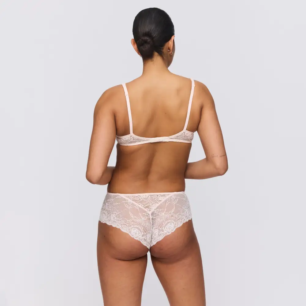 Women's Push-Up Leotard Back Adjustable Straps Lace Triangle Rounded Shape Bra