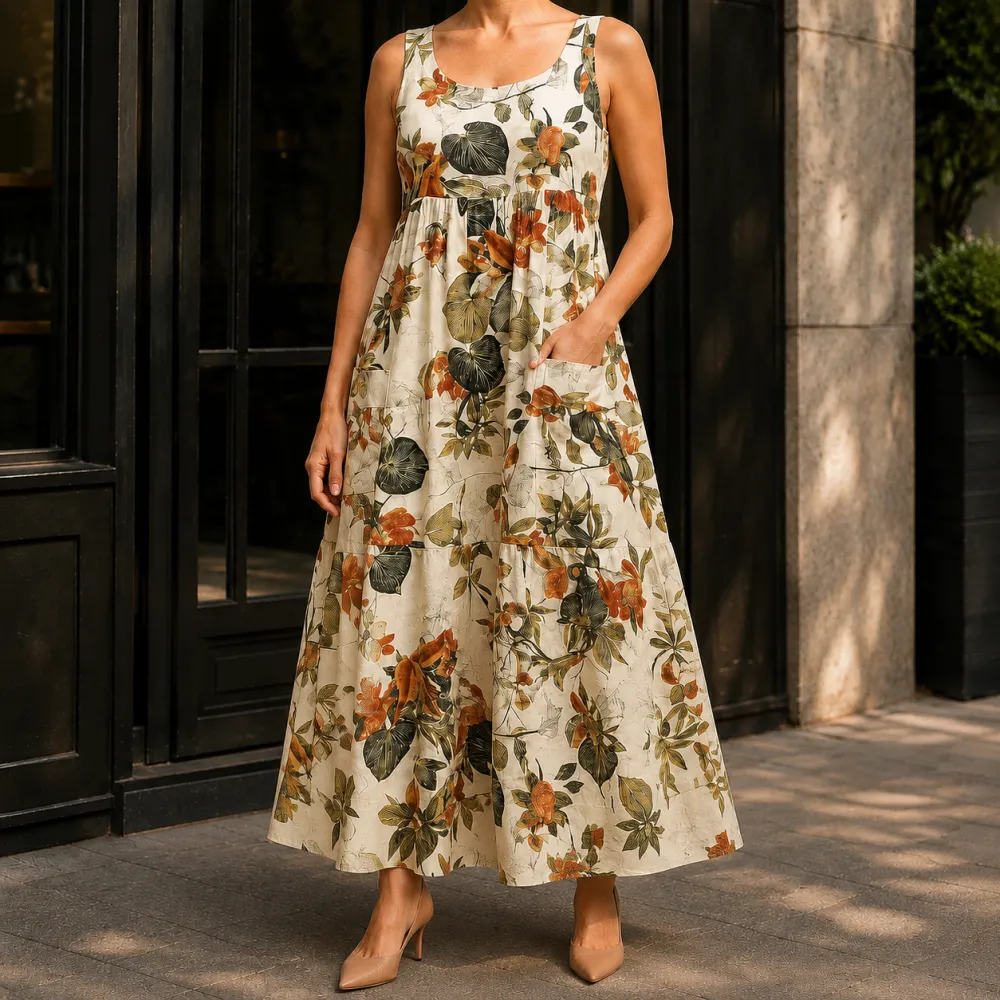 Floral Printed Maxi Dress