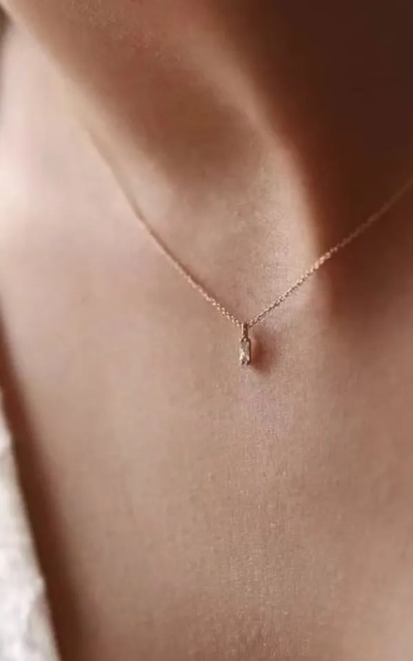 Sparkling Baguette Necklace