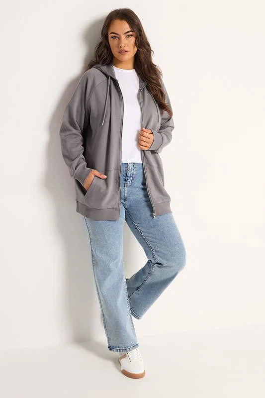 Mauve Purple Essential Zip Through Hoodie detail 2