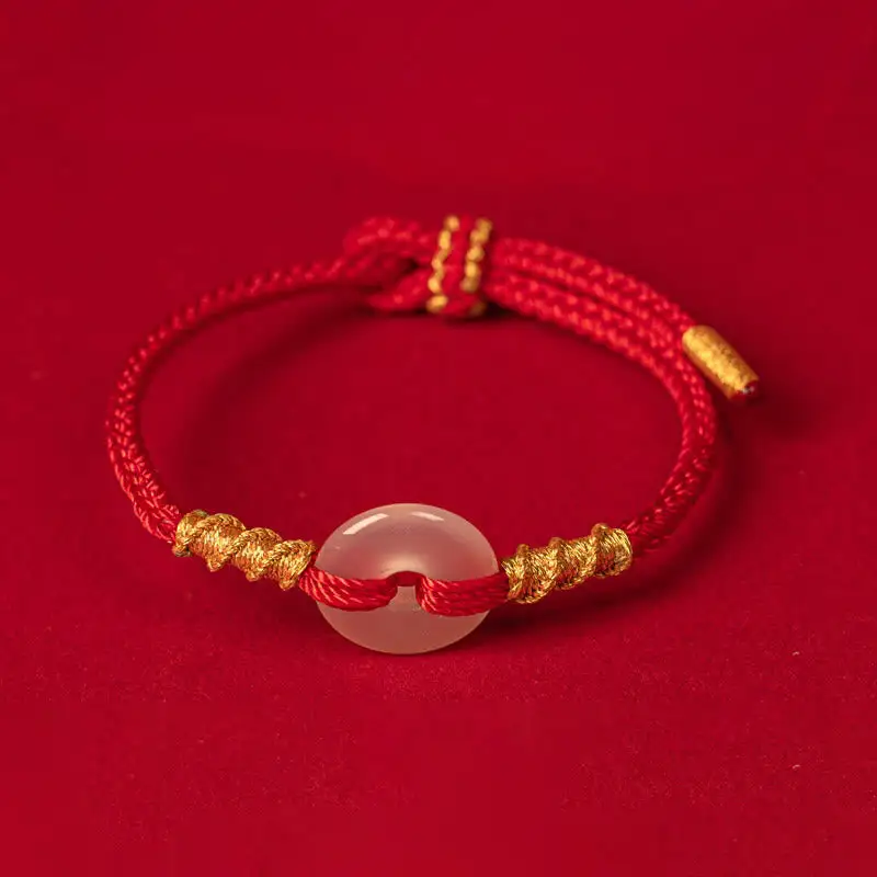 Chalcedony Buckle Connection Rope Knot Bracelet