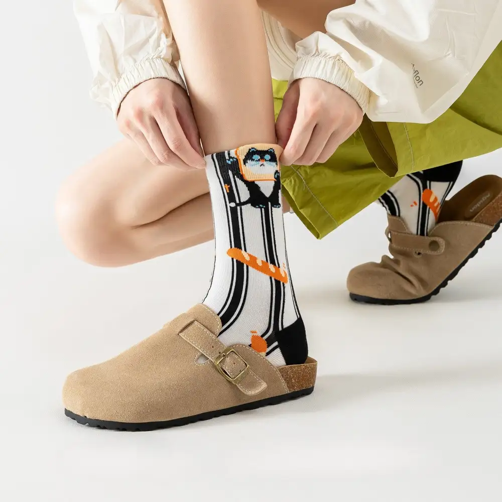 Toaster Popping Bacon Crew Socks
