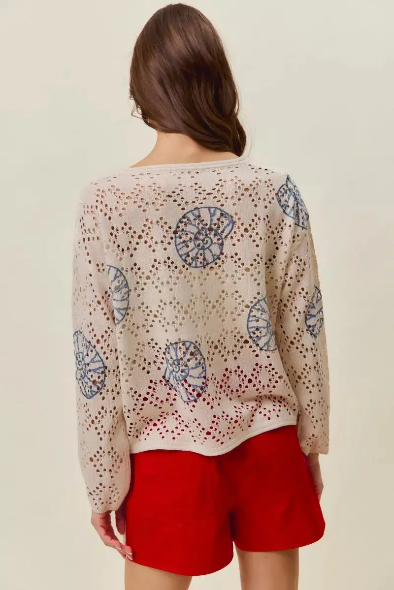 Seashell Lightweight Sweater Top